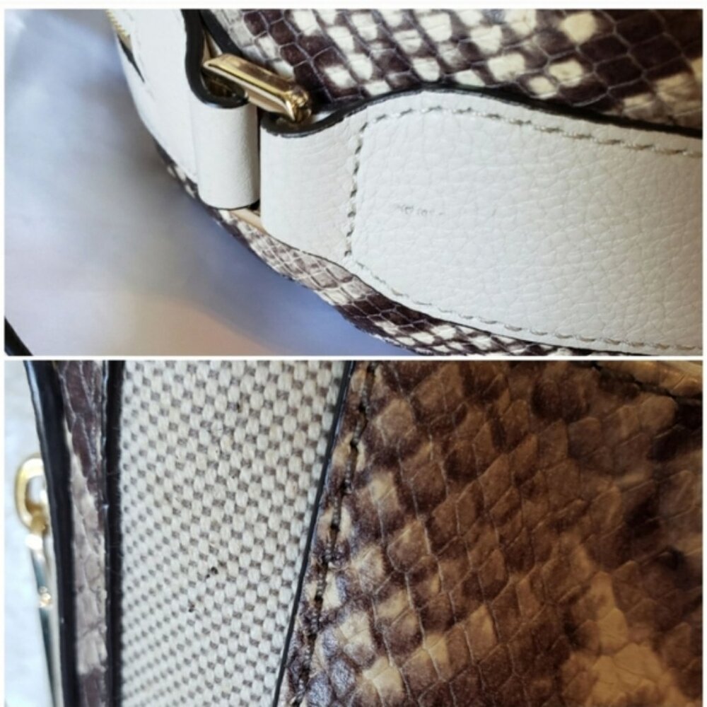 MICHAEL KORS JULIA Python Print Convertible Handb… - image 15